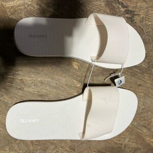 Old Navy Women's White Slide Sandals